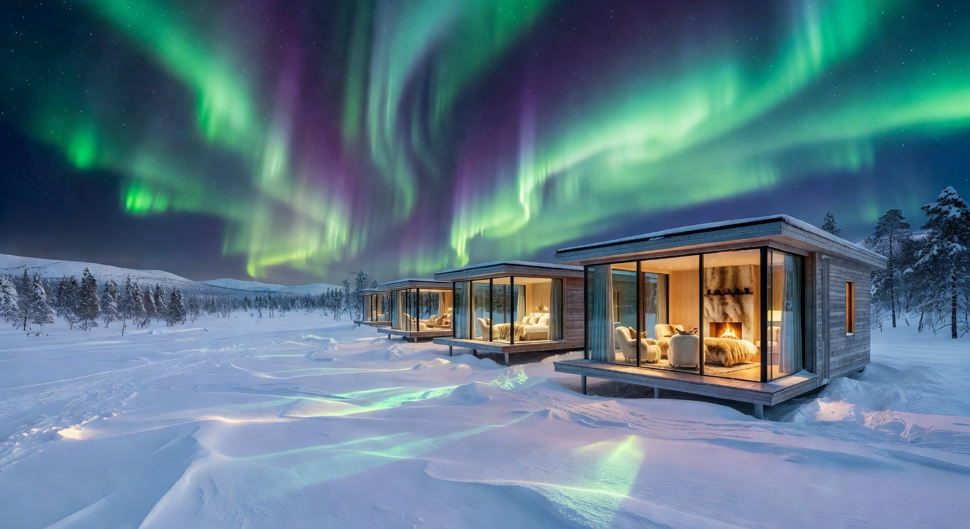 Aurora Sky Hotel Lapland Northern Lights luxury