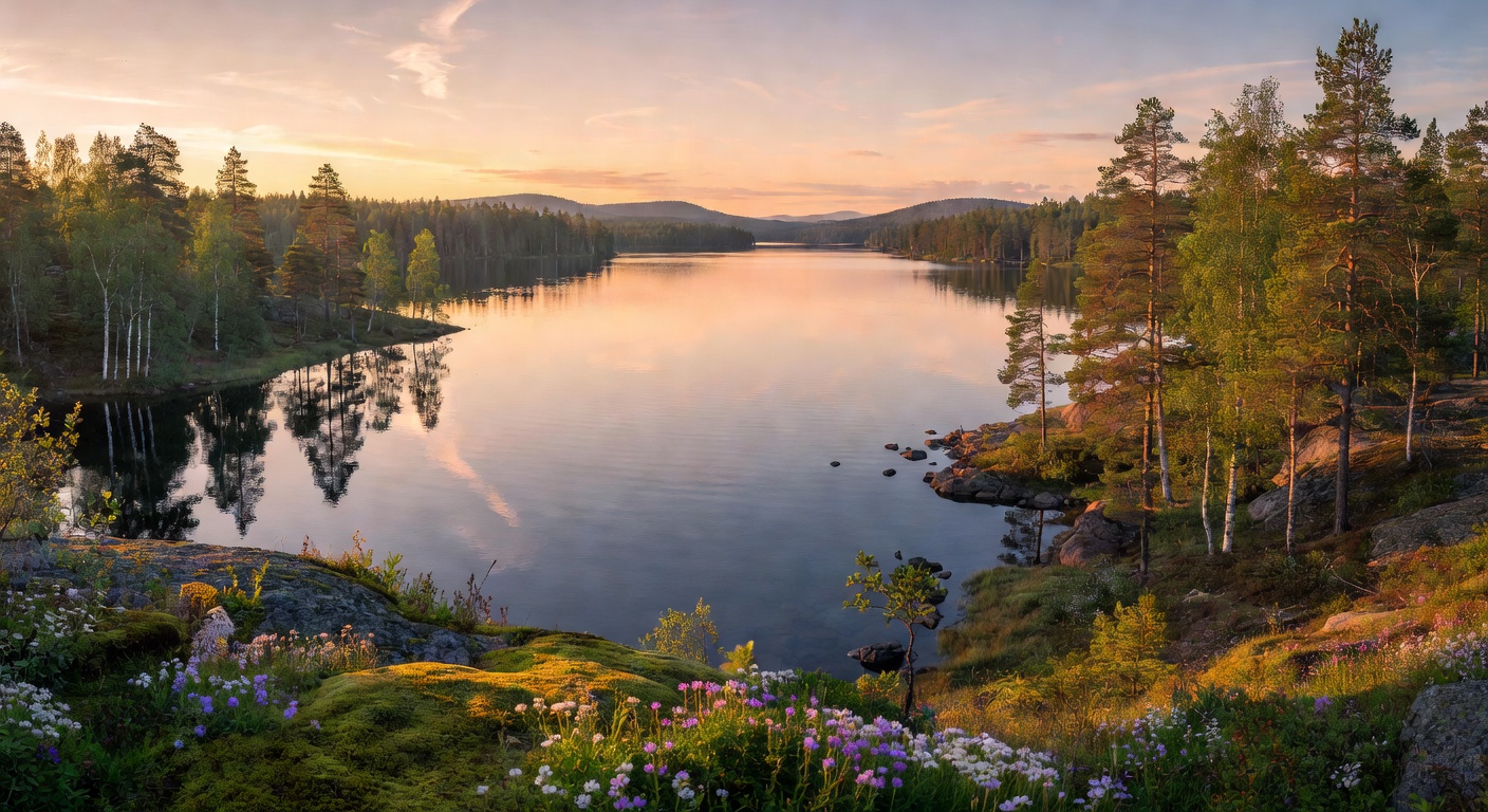 Finland scenic landscape contact page background